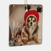 Niedlich Frohe Weihnachtsmann Foto Keramikornament (Rechts)