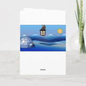 Niedlich frohe Weihnachtsmann und Weihnachtsmann Karte (Rückseite)