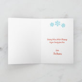 Niedlich frohe Weihnachtsmann und Weihnachtsmann Karte (Innenseite)