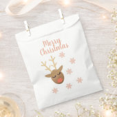 Niedlich Frohe Weihnachtsschmuck Rentier Pink Gold Geschenktütchen (Ausgeschnitten)