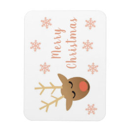 Niedlich Frohe Weihnachtsschmuck Rentier Pink Gold Magnet