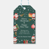 Niedlich fröhliche Red Santa Claus Geschenkmarke Geschenkanhänger (Vorderseite)