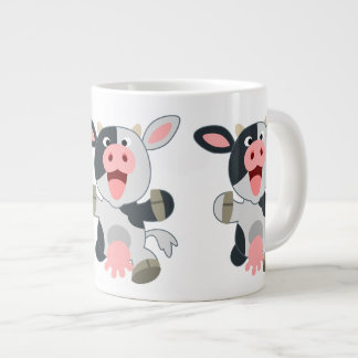 Niedlich-fröhlicher Cartoon Kuh Jumbo-Tasse