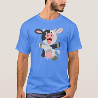 Niedlich fröhlicher Cartoon Kuh T - Shirt