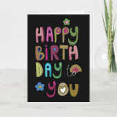 Niedlich fröhlicher Geburtstag für Sie Karte (Vorderseite)