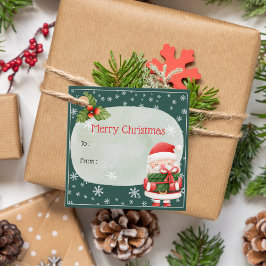 Niedlich fröhlicher Red Santa Claus Frohe Weihnach Geschenkanhänger