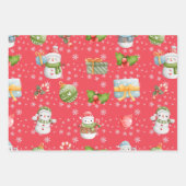 Niedlich fröhlicher Red Santa Claus Geschenkpapier Set (Vorderseite 2)