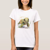 Niedlich fröhlicher Tortoise FrauenT - Shirt (Vorderseite)