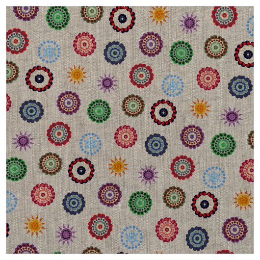 Niedlich fröhliches bunter Boho Weihnachtsmuster Stoff (Muster)