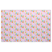 niedlich fröhliches kawaii volleyball typografisch stoff (Yard (91,4 cm))