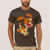 Niedlich Frolcking Cartoon Dog T - Shirt (Vorderseite)