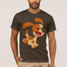Niedlich Frolcking Cartoon Dog T - Shirt