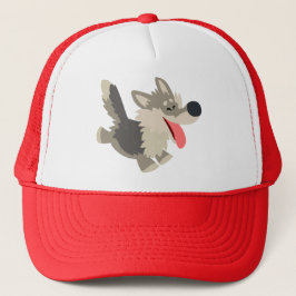 Niedlich Frolicsome Cartoon Wolf Hat Truckerkappe