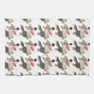 Niedlich Frolicsome Cartoon Wolf Kitchtuch Handtuch