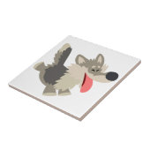 Niedlich Frolicsome Cartoon Wolf Tile Fliese (Seite)