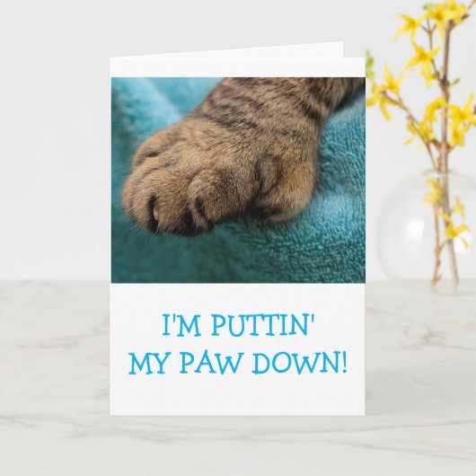 Niedlich "From Cat" Geburtstag Karte (Gelbe Blume)