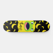 Niedlich Frosch Banana Muster Skateboard (Horizontal)
