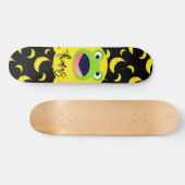 Niedlich Frosch Banana Muster Skateboard (Horizontal)