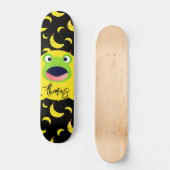 Niedlich Frosch Banana Muster Skateboard (Vorderseite)