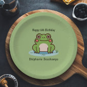 Niedlich Frosch Birthday Pappteller