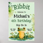 Niedlich Frosch Birthday Party Poster (Vorne)