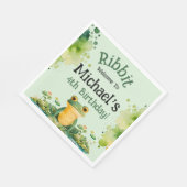 Niedlich Frosch Birthday Party Serviette (Ecke)