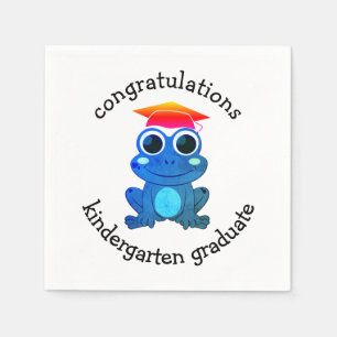 Niedlich Frosch Custom Kindergarten Abschluss Pape Serviette