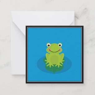 Niedlich Frosch Danke Mini-Note-Karte Mitteilungskarte