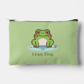 Niedlich Frosch Green Zip Pouch Zubehörtasche (Vorderseite)