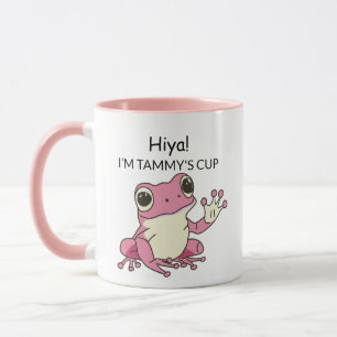 Niedlich Frosch Grün und Limon Funny Tasse