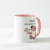 Niedlich Frosch Grün und Limon Funny Tasse (VorderseiteRechts)