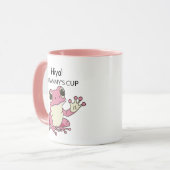 Niedlich Frosch Grün und Limon Funny Tasse (Vorderseite Links)