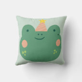 Niedlich Frosch Kids Kinderzimmer Kissen (Rückseite)