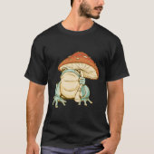 Niedlich Frosch Pilz-Hut-Cotcharcore-Ästhetik Illu T-Shirt (Vorderseite)