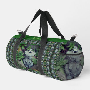 Niedlich Frosch Sukkulärer Garten Personalisiert Duffle Bag