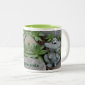 Niedlich Frosch Sukkulärer Garten Personalisiert Zweifarbige Tasse (VorderseiteRechts)