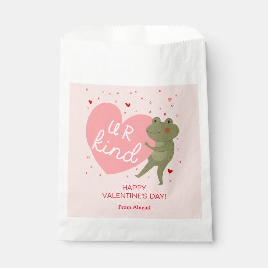 Niedlich Frosch Valentine Geschenktütchen (Vorderseite)