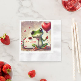 Niedlich Frosch Valentine Serviette