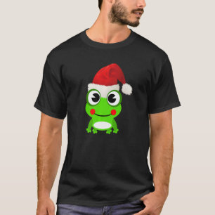 Niedlich Frosch Weihnachtsmannmütze Pet ToChristma T-Shirt