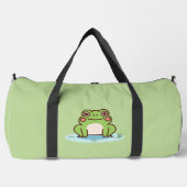 Niedlich Froschgrün Duffle Bag (Vorderseite)