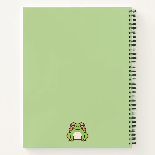 Niedlich Froschgrün Notizblock (Rückseite)