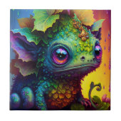 Niedlich Froschmonster Fantasy Art Fliese (Vorderseite)