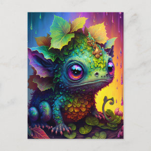Niedlich Froschmonster Fantasy Art Postkarte