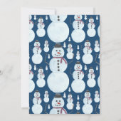 Niedlich Frosty Blue Snowman Wasserfarbmuster Einladung (Rückseite)