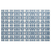 Niedlich Frosty Blue Snowman Wasserfarbmuster Stoff (Fat Quarter (45,7 x 55,9 cm))