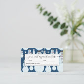 Niedlich Frosty Blue Snowman Wasserfarbmuster Terminkarte (Stehend Vorderseite)
