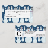 Niedlich Frosty Blue Snowman Wasserfarbmuster Terminkarte (Vorne/Hinten)