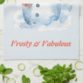 Niedlich Frosty & Fabulous Snowman zu Weihnachten Geschirrtuch (Gefaltet)