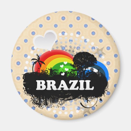 Niedlich Frucht Brasilien Magnet (Vorne)