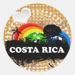 Niedlich Frucht Costa Rica Runder Aufkleber